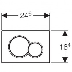  Sigma01 Dual Flush Plate, Matt Chrome (115.770.JQ.5)