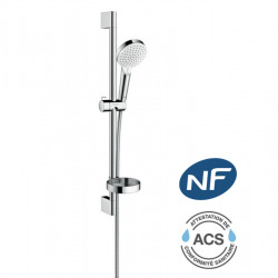 Hansgrohe Crometta Vario shower set with two-jet hand shower, Unica&apos;Croma bar 65 cm and soap dish (26553400)