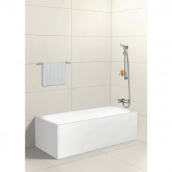  Crometta Vario shower set with two-jet hand shower, Unica'Croma bar 65 cm and soap dish (26553400)