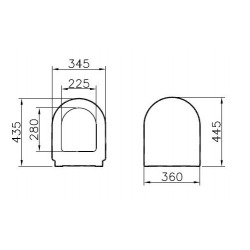 Vitra  S50 Softclose seat, Duroplast (72-003-309)