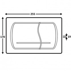  ROCA ACTIVE 52-B two-touch White flush plate (A8901150B0)