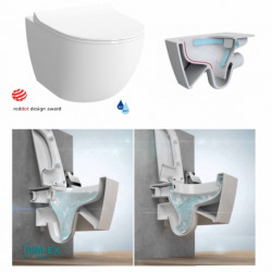 Vitra  SENTO RIM-EX Compact rimless toilet bowl only, 49.5cm (7747-003-0075)