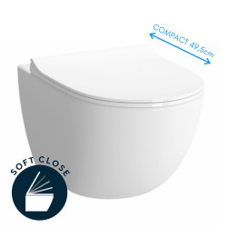 Vitra  SENTO Compact bowl 49.5 cm with invisible fixings + ultra-thin softclose seat (SentoCompact)