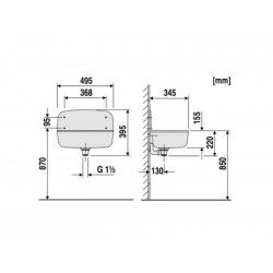 Sanit (Nicoll/Aliaxis Group) Water station for wall mounting, white (60001010099)