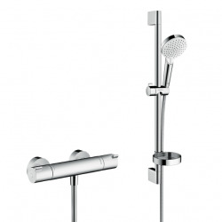 Hansgrohe Ecostat Set Thermostatic mixer + Crometta Vario hand shower with soap dish (13211000-Crometta2)