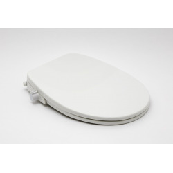 Swiss Aqua Technologies Japanese Soft-Close Toilet Seat, with integrated bidet, no electricity needed, White (SATBEASY2233)