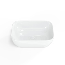 Swiss Aqua Technologies Infinitio Countertop basin 45.5x32.5 cm, without overflow, Gloss white (SATINF4532)