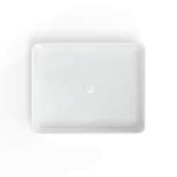 Swiss Aqua Technologies Infinitio Countertop basin 50x40 cm, without overflow, Gloss white (SATINF5040)