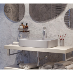 Swiss Aqua Technologies Infinitio Countertop basin 50 x 40 x 11 cm, without overflow, Matt grey (SATINF5040LGRM)