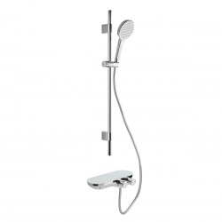 Swiss Aqua Technologies Shower set with 3 spray shower, thermostatic mixer, bar 90.5cm, Chrome/White (SATSSTKPF1)