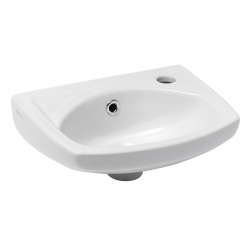 Siko Cloakroom basin with tap hole on the right, overflow, 35x28 cm, white (EUR913)