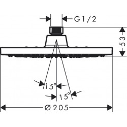  Vernis Blend Overhead shower 200 1jet EcoSmart 9 l/min, Chrome (26277000)