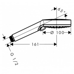  Vernis Blend Hand shower 100, 2 jets, Matt black (26340670)
