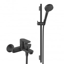 Hansgrohe Vernis Blend Shower kit shower/bath mixer + 2jets Hand shower  + Bar 65cm, Matt black (71440670-Vernis)