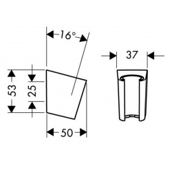 Hansgrohe Porter S Wall Shower holder, Matt black (28331670)