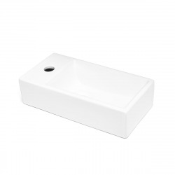 Swiss Aqua Technologies Brevis Cloakroom basin with tap hole left, 40,5x20,5x10,5cm (SATBRE4020SL)