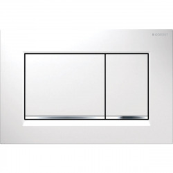 Geberit Sigma30 Dual Flush Plate, Gloss/Matt White (115.883.11.1)