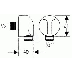  Fixfit Wall outlet E without non-return valve (27454000)