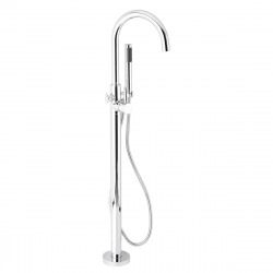 Optima Single Lever Bath Tub Mixer Floor Mounted With Hand Shower, Chrome (OPBVANBAT001)