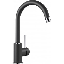 Blanco MIDA SILGRANIT-Look Mixer tap with high, rounded 360° swivel spout, Anthracite (519415)