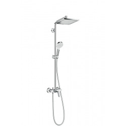 Hansgrohe Crometta E Showerpipe 240 1jet with manual shower mixer, Chrome (27284000)