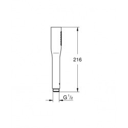 EUPHORIA COSMOPOLITAN Stick hand shower 1 jet, Chrome (27400000)  EUPHORIA COSMOPOLITAN Stick hand shower 1 jet, Chrome (27400000)