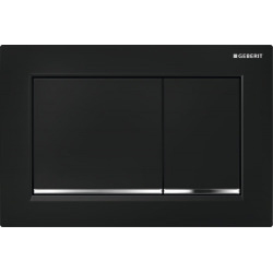 Geberit Flush plate Omega30 for dual flush, Black (115.080.KM.1)