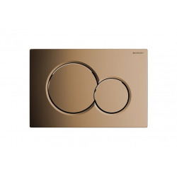 Geberit Flush plate Sigma01 for dual flush, round, galvanized fine brass (115.770.DT.5)