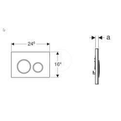  Flush plate Sigma21 for dual flush, White glass/chrome (115.884.SI.1)