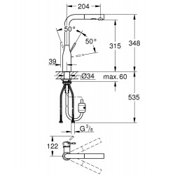 Grohe Essence Single-lever sink mixer 1/2", Hard Graphite brushed (30270AL0)