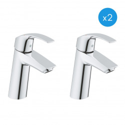 Grohe Eurosmart Set of 2 single lever basin taps Size M, Chrome (23324001-DUO)