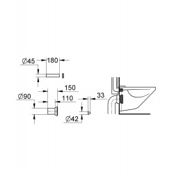 Grohe Set WC inlet and outlet connecting set + sound insulation set (37311K00-SET)