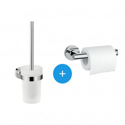 Hansgrohe Logis Universal - Spare roll holder + toilet brush pack, Chrome (41722000-DUOLOGIS3)