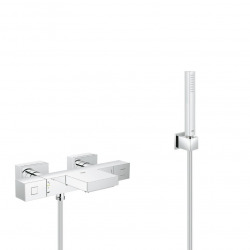 Grohe Grohtherm Cube thermostatic bath/shower mixer set + Euphoria 1 jet shower with wall bracket (34497000-CUBESTICK)