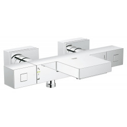  Grohtherm Cube thermostatic bath/shower mixer set + Euphoria 1 jet shower with wall bracket (34497000-CUBESTICK)