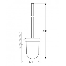  Essentials Toilet brush set, Chrome (40374001)