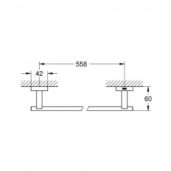  Essentials Cube Towel rail, Chrome (40509001)