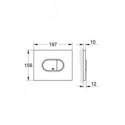  Arena Cosmopolitan Flush plate, Matt chrome (38858P00)