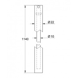 Euphoria Shower system pipe for retrofitting, Chrome (48053000)  Euphoria Shower system pipe for retrofitting, Chrome (48053000)