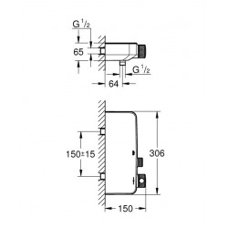 Grohe Grohtherm SmartControl Thermostatic shower mixer 1/2", Chrome (34719000)
