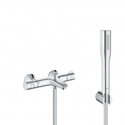 Grohe Bath/Shower Set Grohtherm 80 Thermostatic Mixer + Euphoria Cosmopolitan 1 Spray Hand Shower, Chrome (34567000-Euphoria)