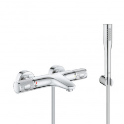 Grohe Bath/shower set Precision Feel thermostatic mixer + Euphoria Cosmopolitan 1 jet stick shower, Chrome (34788000-Euphoria)
