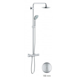 Grohe Euphoria System 180 Shower column with thermostatic mixer + Free GrohClean (27296001)