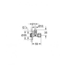  Angle Valve 1/2", Chrome (22023000)