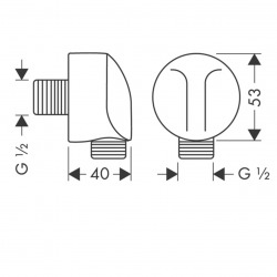  FixFit Wall outlet E without non-return valve, Brushed Bronze (27454140)