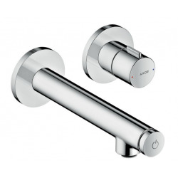 Axor UNO Single lever basin mixer Select wall mounted, 165mm spout, free outlet, chrome (45112000)