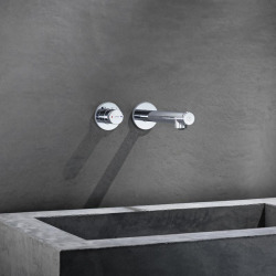 Axor UNO Single lever basin mixer Select wall mounted, 165mm spout, free outlet, chrome (45112000)