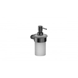 Swiss Aqua Technologies Simply R PVD Wall mounted soap dispenser in frosted glass, Gun metal (SATDSIMR99GM)