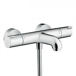  Ecostat Set Thermostatic bath/shower mixer + Unica shower rail + 2 spray hand shower, Chrome (13201000-Vernis)