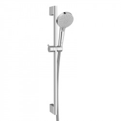 Hansgrohe Ecostat Set Thermostatic bath/shower mixer + Unica shower rail + 2 spray hand shower, Chrome (13201000-Vernis)